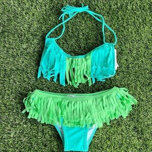 TO THE 9’s Green Kids 2 Piece Bikini size 10/14